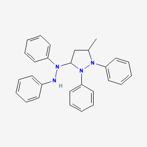 molecular formula C28H28N4 B12472919 3-(1,2-Diphenylhydrazinyl)-5-methyl-1,2-diphenylpyrazolidine 