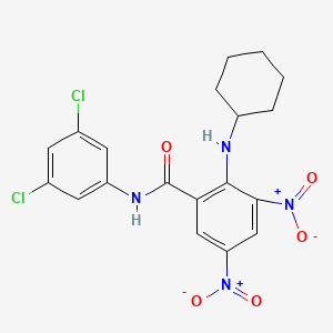 2-(cyclohexylamino)-N-(3,5-dichlorophenyl)-3,5-dinitrobenzamide