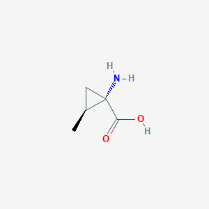 molecular formula C5H9NO2 B1247296 (+)-(1S,2S)-norcoronamic acid CAS No. 98244-42-9