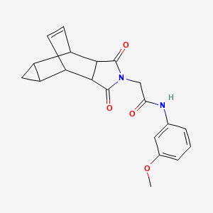 molecular formula C20H20N2O4 B12472960 2-(1,3-dioxooctahydro-4,6-ethenocyclopropa[f]isoindol-2(1H)-yl)-N-(3-methoxyphenyl)acetamide 