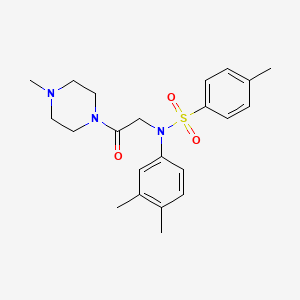 molecular formula C22H29N3O3S B12472962 N-(3,4-dimethylphenyl)-4-methyl-N-[2-(4-methylpiperazin-1-yl)-2-oxoethyl]benzenesulfonamide 