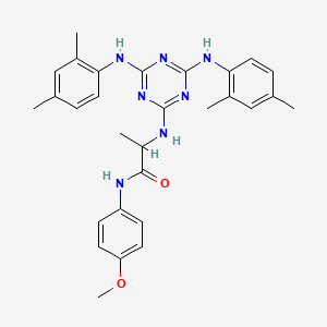 N~2~-{4,6-bis[(2,4-dimethylphenyl)amino]-1,3,5-triazin-2-yl}-N-(4-methoxyphenyl)alaninamide