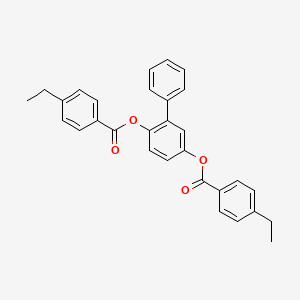 molecular formula C30H26O4 B12472989 Biphenyl-2,5-diyl bis(4-ethylbenzoate) 