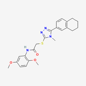 N-(2,5-dimethoxyphenyl)-2-{[4-methyl-5-(5,6,7,8-tetrahydronaphthalen-2-yl)-4H-1,2,4-triazol-3-yl]sulfanyl}acetamide