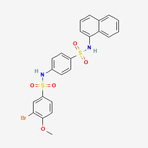 3-bromo-4-methoxy-N-[4-(naphthalen-1-ylsulfamoyl)phenyl]benzenesulfonamide