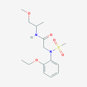 molecular formula C15H24N2O5S B12473031 N~2~-(2-ethoxyphenyl)-N-(1-methoxypropan-2-yl)-N~2~-(methylsulfonyl)glycinamide 