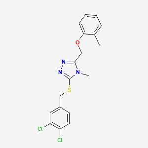 3-[(3,4-dichlorobenzyl)sulfanyl]-4-methyl-5-[(2-methylphenoxy)methyl]-4H-1,2,4-triazole