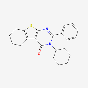 3-cyclohexyl-2-phenyl-5,6,7,8-tetrahydro[1]benzothieno[2,3-d]pyrimidin-4(3H)-one