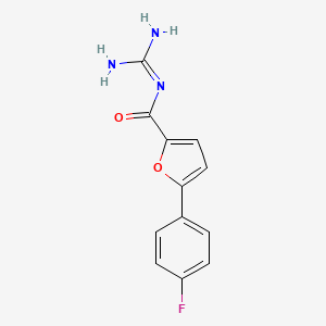 molecular formula C12H10FN3O2 B1247306 [5-(4-Fluorophenyl)furan-2-ylcarbonyl]guanidine 