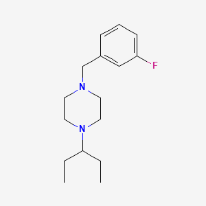 molecular formula C16H25FN2 B12473067 1-(3-Fluorobenzyl)-4-(pentan-3-yl)piperazine 