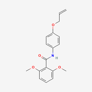 molecular formula C18H19NO4 B12473071 2,6-dimethoxy-N-[4-(prop-2-en-1-yloxy)phenyl]benzamide 