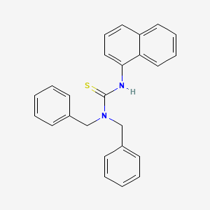 molecular formula C25H22N2S B12473072 1,1-Dibenzyl-3-naphthalen-1-ylthiourea 