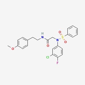 N~2~-(3-chloro-4-fluorophenyl)-N-[2-(4-methoxyphenyl)ethyl]-N~2~-(phenylsulfonyl)glycinamide