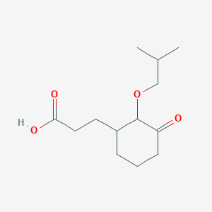 3-[2-(2-Methylpropoxy)-3-oxocyclohexyl]propanoic acid