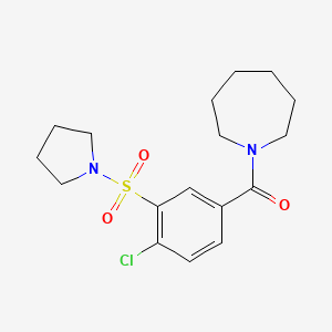 molecular formula C17H23ClN2O3S B12473089 Azepan-1-yl[4-chloro-3-(pyrrolidin-1-ylsulfonyl)phenyl]methanone 