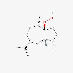 molecular formula C15H24O2 B1247309 1alpha-Hydroperoxy-guaia-10(15),11-diene 