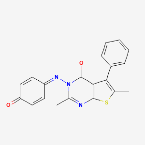 2,6-Dimethyl-3-[(4-oxocyclohexa-2,5-dien-1-ylidene)amino]-5-phenylthieno[2,3-d]pyrimidin-4-one