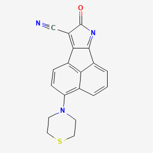 molecular formula C19H13N3OS B1247310 8-oxo-3-thiomorpholino-8H-acenaphtho[1,2-b]pyrrole-9-carbonitrile 