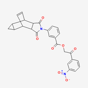 2-(3-nitrophenyl)-2-oxoethyl 3-(1,3-dioxooctahydro-4,6-ethenocyclopropa[f]isoindol-2(1H)-yl)benzoate