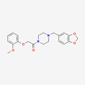 1-[4-(1,3-Benzodioxol-5-ylmethyl)piperazin-1-yl]-2-(2-methoxyphenoxy)ethanone