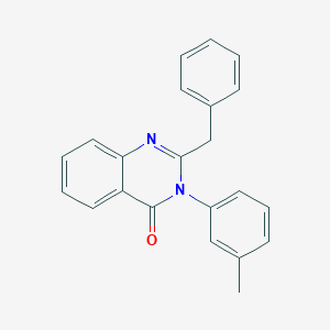 molecular formula C22H18N2O B12473142 2-Benzyl-3-(3-methylphenyl)quinazolin-4-one 