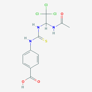 4-({[1-(Acetylamino)-2,2,2-trichloroethyl]carbamothioyl}amino)benzoic acid