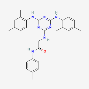 N~2~-{4,6-bis[(2,4-dimethylphenyl)amino]-1,3,5-triazin-2-yl}-N-(4-methylphenyl)glycinamide