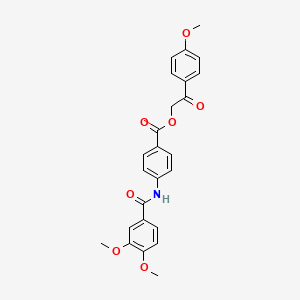 2-(4-Methoxyphenyl)-2-oxoethyl 4-{[(3,4-dimethoxyphenyl)carbonyl]amino}benzoate