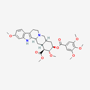 molecular formula C33H40N2O9 B1247325 (1S,15S,17R,18R,19S,20R)-6,18-dimethoxy-17-[oxo-(3,4,5-trimethoxyphenyl)methoxy]-1,3,11,12,14,15,16,17,18,19,20,21-dodecahydroyohimban-19-carboxylic acid methyl ester 