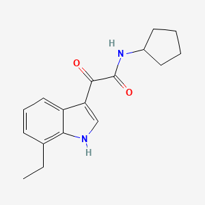 molecular formula C17H20N2O2 B12473252 N-cyclopentyl-2-(7-ethyl-1H-indol-3-yl)-2-oxoacetamide 