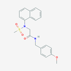 N-(4-methoxybenzyl)-N~2~-(methylsulfonyl)-N~2~-naphthalen-1-ylglycinamide