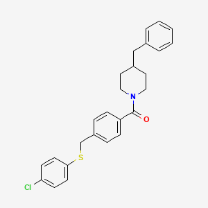 (4-Benzylpiperidin-1-yl)(4-{[(4-chlorophenyl)sulfanyl]methyl}phenyl)methanone