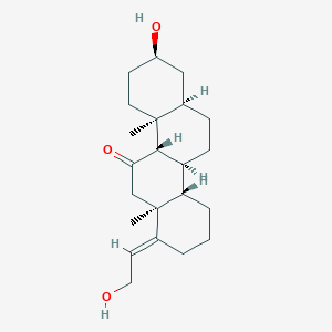 molecular formula C22H34O3 B1247327 3alpha,21-Dihydroxy-D-homo-5beta-pregn-17a(20)-en-11-one 