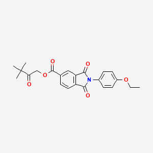 3,3-dimethyl-2-oxobutyl 2-(4-ethoxyphenyl)-1,3-dioxo-2,3-dihydro-1H-isoindole-5-carboxylate