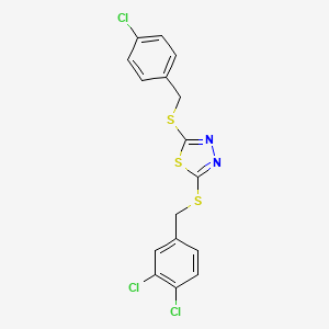 2-[(4-Chlorobenzyl)sulfanyl]-5-[(3,4-dichlorobenzyl)sulfanyl]-1,3,4-thiadiazole