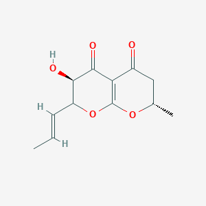 molecular formula C12H14O5 B1247333 Trichodion 