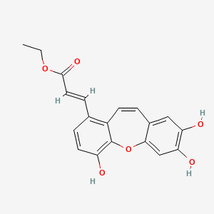 molecular formula C19H16O6 B1247334 Tournefolic acid B ethylester 