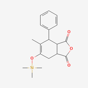 molecular formula C18H22O4Si B12473344 5-Methyl-4-phenyl-6-[(trimethylsilyl)oxy]-3a,4,7,7a-tetrahydro-2-benzofuran-1,3-dione 