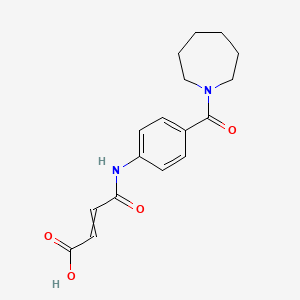 molecular formula C17H20N2O4 B12473355 (2E)-3-{[4-(azepane-1-carbonyl)phenyl]carbamoyl}prop-2-enoic acid 