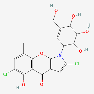 molecular formula C19H17Cl2NO7 B1247336 吡咯霉素 1c 