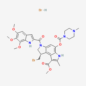 molecular formula C32H37Br2N5O8 B1247337 Pibrozelesin hydrobromide CAS No. 148778-32-9