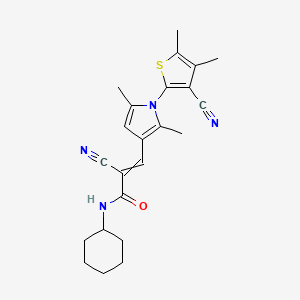 2-cyano-3-[1-(3-cyano-4,5-dimethylthiophen-2-yl)-2,5-dimethylpyrrol-3-yl]-N-cyclohexylprop-2-enamide