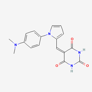 5-({1-[4-(dimethylamino)phenyl]-1H-pyrrol-2-yl}methylidene)pyrimidine-2,4,6(1H,3H,5H)-trione