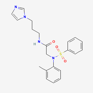 N-[3-(1H-imidazol-1-yl)propyl]-N~2~-(2-methylphenyl)-N~2~-(phenylsulfonyl)glycinamide