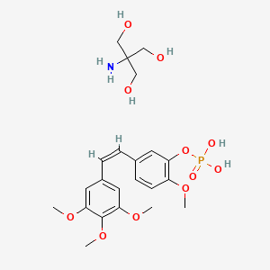 molecular formula C22H32NO11P B1247343 Fosbretabulin tromethamine CAS No. 404886-32-4