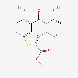 molecular formula C17H10O5S B1247344 5,7-dihydroxy-1-methoxycarbonyl-6-oxo-6H-anthra[1,9-bc]thiophene 
