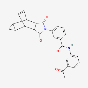 N-(3-acetylphenyl)-3-(1,3-dioxooctahydro-4,6-ethenocyclopropa[f]isoindol-2(1H)-yl)benzamide