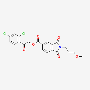 2-(2,4-dichlorophenyl)-2-oxoethyl 2-(3-methoxypropyl)-1,3-dioxo-2,3-dihydro-1H-isoindole-5-carboxylate