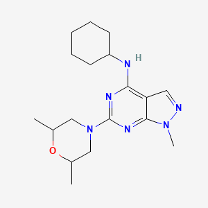 N-cyclohexyl-6-(2,6-dimethylmorpholin-4-yl)-1-methyl-1H-pyrazolo[3,4-d]pyrimidin-4-amine