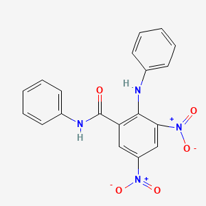 molecular formula C19H14N4O5 B12473462 3,5-dinitro-N-phenyl-2-(phenylamino)benzamide 